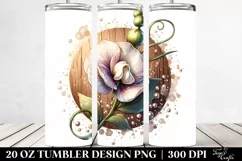 Shiny Sweet Pea with Material | 20 Oz Tumbler Product Image 2