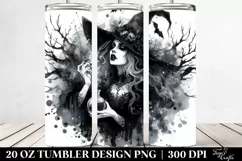 Washed Watercolor Gothic Evil Witch 20 oz Tumbler Product Image 2