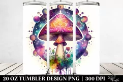 Vibrant Magical Celestial Mushroom 20 Oz Tumbler Product Image 2
