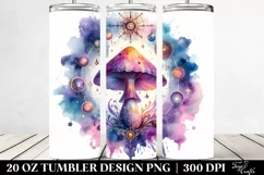 Vibrant Magical Mushroom Clipart 20 Oz Tumbler Product Image 2