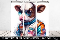 Colorful Baby Cow Racer Suit. 20 Oz Tumbler Design Product Image 2