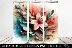 Wooden Iris Abstract Clipart, 20 Oz Tumbler Product Image 2
