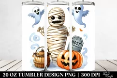 Very Simple Funny Halloween Mummy's Tomb 20 Oz Tumbler Product Image 2
