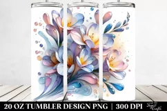 Abstract Pastel Glossy Freesia Tumbler Product Image 2