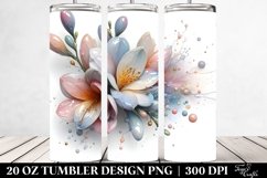 Abstract Pastel Glossy Freesia Tumbler Product Image 2
