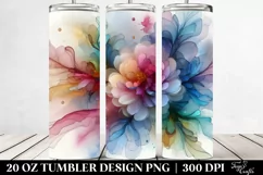Abstract Vibrant Pastel Peonies Tumbler Product Image 2