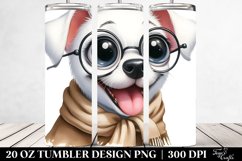 Cute White Dog | 20 Oz Tumbler Product Image 2