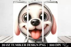 Cute White Dog | 20 Oz Tumbler Product Image 2