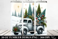 Whimsical Truck with Christmas Trees, Transparent 20 Oz Product Image 2
