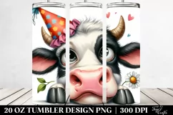 Colorful Cow Portrait | 20 Oz Tumbler Product Image 2