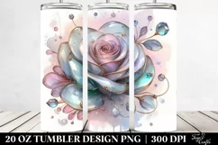 Abstract Shiny Rose Clipart 20 Oz Tumbler Product Image 2