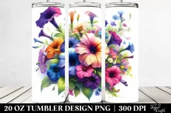 Colorful Petunia Bouquet | Tumbler Product Image 2