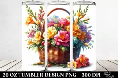 Colorful Freesia Basket | Tumbler Product Image 2