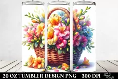 Colorful Freesia Basket | Tumbler Product Image 2
