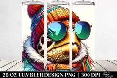 Quirky Turtle Portrait | 20 oz Tumbler Product Image 2