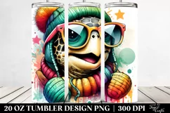 Quirky Turtle Portrait | 20 oz Tumbler Product Image 2