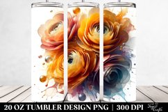 Colorful Ranunculus Abstract | 20 Oz Tumbler Product Image 2