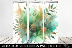 Colorful Greenish Watercolor Tumbler Product Image 2