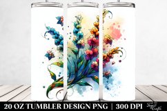 Colorful Stained Snapdragon Tumbler | 20 Oz Tumbler Product Image 2
