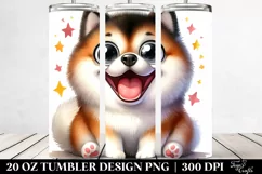 Crazy Looking Akita with Popping Eyes | 20 oz Tumbler Product Image 2