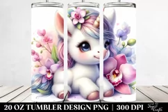 Baby Unicorn Orchid Frame|20 oz Tumbler Product Image 2