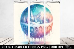 Colorful Watercolor Winter Scene Clipart Product Image 2