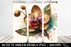 Detailed Wooden Orchid | Tumbler Product Image 2