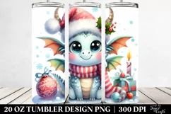 Goofy Baby Dragon with Christmas Decorations 20 Oz Tumbler Product Image 2