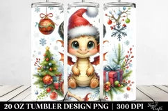 Goofy Baby Dragon with Christmas Decorations 20 Oz Tumbler Product Image 2