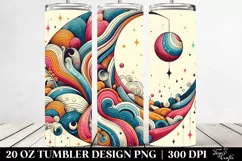 Retro Colorful Moon Whimsical 20 oz Tumbler Product Image 2