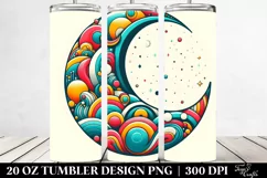 Retro Colorful Moon Whimsical 20 oz Tumbler Product Image 2