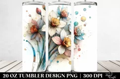 Abstract Pastel Narcissus 20 Oz Tumbler Product Image 2
