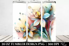 Abstract Pastel Narcissus 20 Oz Tumbler Product Image 2