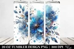 Blueis Watercolor Splash | 20 Oz Tumbler Product Image 2