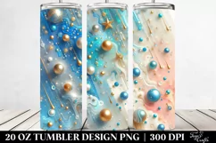 Colorful Gliterry Blue Background Tumbler | 20 Oz Tumbler Product Image 2