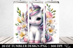 Cute Unicorn Pastell Freesia | 20 Oz Tumbler Product Image 2