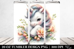 Cute Unicorn Pastell Freesia | 20 Oz Tumbler Product Image 2