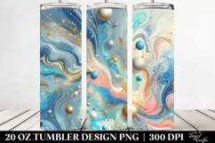 Colorful Gliterry Blue Background Tumbler | 20 Oz Tumbler Product Image 2