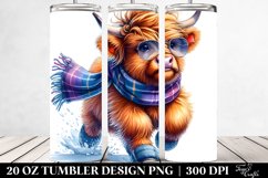 Cute Highland Cow Running | 20 oz Tumbler Product Image 2
