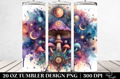 Vibrant Magical Mushroom Clipart 20 Oz Tumbler Product Image 2