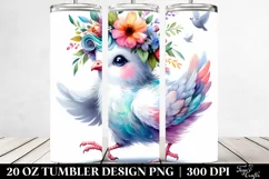 Cute Funny Dove Running 20 Oz Tumbler Product Image 2