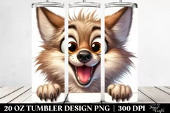 Colorful Crazy Funny Coyote | 20 Oz Tumbler Product Image 2
