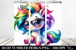 Playful Cute Unicorn 20 Oz Tumbler Product Image 2