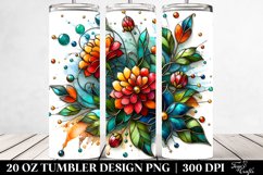 20 Oz Tumbler Sublimation | Glossy Colorful Stained with Product Image 2