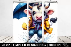 Cute Baby Cow Jumping | 20 oz Tumbler Product Image 2