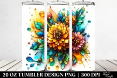20 Oz Tumbler Sublimation | Glossy Colorful Stained with Product Image 2