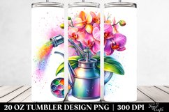 20 Oz Tumbler Sublimation | Vibrant Watercolor Sprinkling Product Image 2