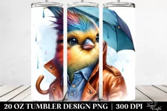Stylish Bird, Watercolor 20 Oz Tumbler Product Image 2