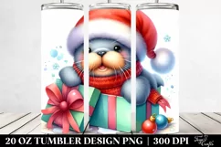 Whimsical Walrus, Festive 20 Oz Tumbler Product Image 2