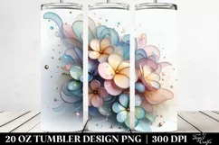 Abstract 3D Impatiens Watercolor Splash, 20 oz Tumbler Product Image 2